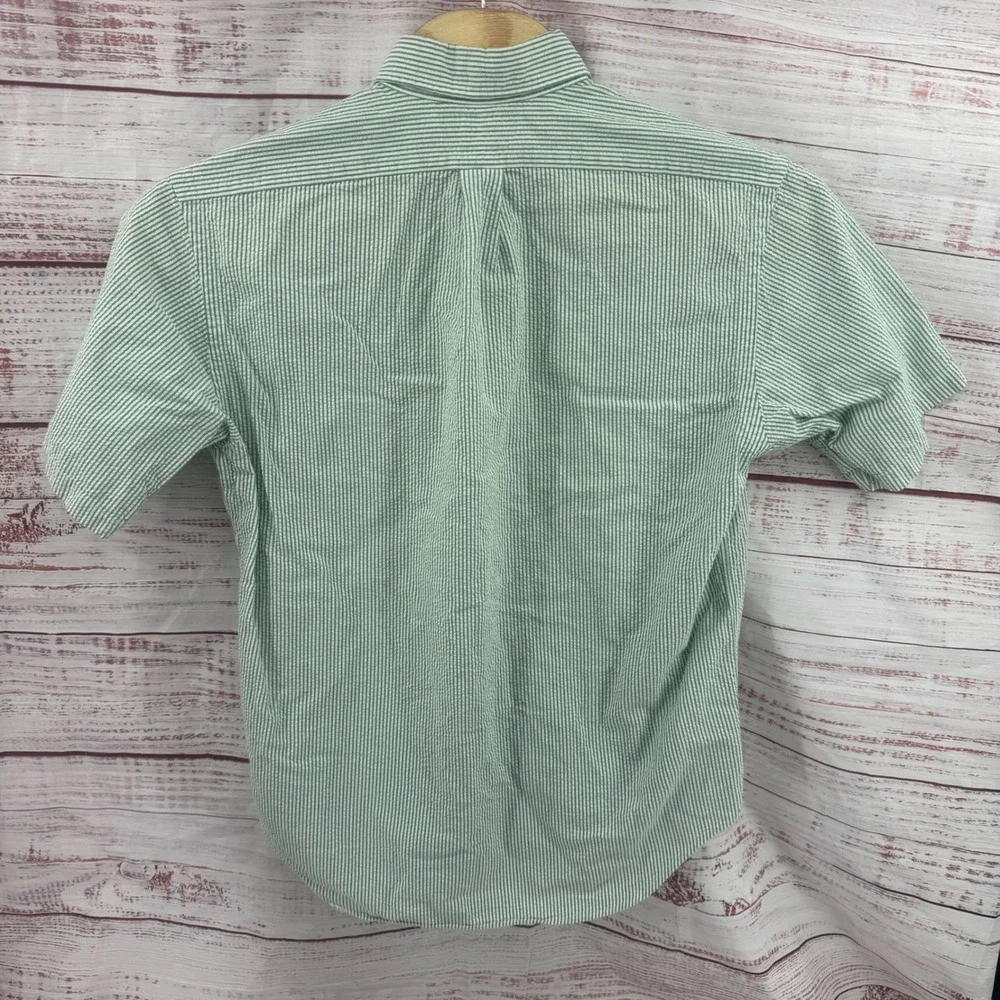 Polo Ralph Lauren Shirt mens Medium Blake Seersucker Striped Short Sleeve